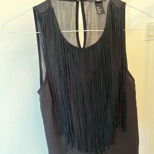Black top with fringes